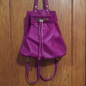 “Leather” backpack with adjustable straps